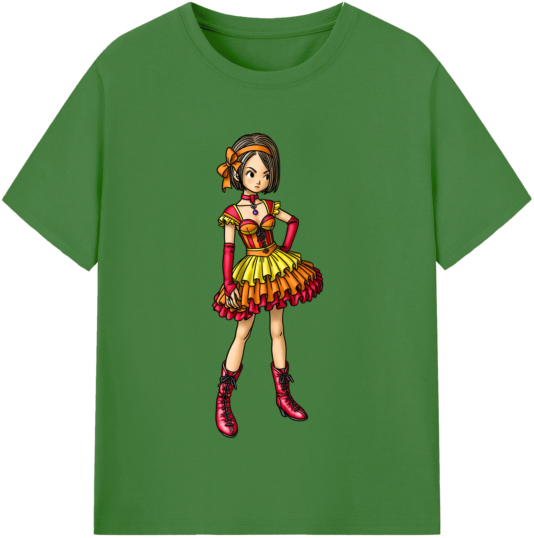 （画像用） ドラゴンクエスト Doragon Kuesuto Dragon Quest レディースカジュアルプリントTシャツ（綿100％）